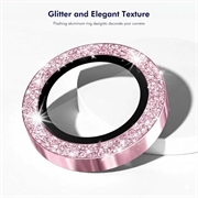 Samsung Galaxy Z Flip8 Hat Prince Glitter Kamera Linse Beskytter - Pink