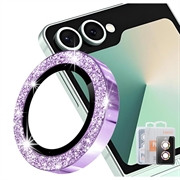 Samsung Galaxy Z Flip8 Hat Prince Glitter Kamera Linse Beskytter - Lilla