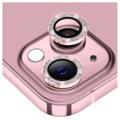 Hat Prince Glitter iPhone 14/14 Plus Kamera Linse Beskytter - Pink