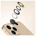 Hat Prince Glitter iPhone 14 Pro/14 Pro Max Kamera Linse Beskytter - Guld