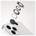 Hat Prince Glitter iPhone 14 Pro/14 Pro Max Kamera Linse Beskytter - Sølv