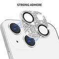 iPhone 15/15 Plus Hat Prince Glitter Kamera Linse Beskytter - Blå