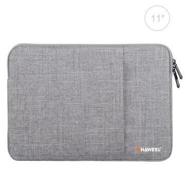 Haweel 3-lags Oxford Shockproof Laptop Sleeve - 11" - Grå