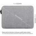 Haweel 3-lags Oxford Shockproof Laptop Sleeve - 11" - Grå