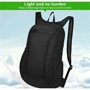 Sammenfoldelig letvægts rygsæk i vandafvisende stof fra HAWEEL HWL7033 - Sort