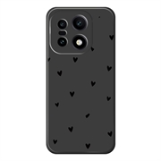 OnePlus 15 Slim TPU-cover med hjertemønster - sort
