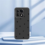 OnePlus 15 Slim TPU-cover med hjertemønster - sort