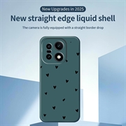 OnePlus 15 Slim TPU-cover med hjertemønster - Grøn / Sort