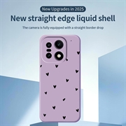 OnePlus 15 Slim TPU-cover med hjertemønster - Lilla / Sort