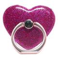 Hjerteformet Ring Holder til Smartphones - Hot Pink