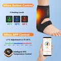 Opvarmet ankelbandage / elektrisk fodvarmer - 3000mAh - sort