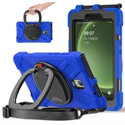 Samsung Galaxy Tab Active5 Heavy Duty 360 Cover med Håndrem - Blå / Sort