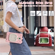 Samsung Galaxy Tab Active5 Heavy Duty 360 Cover med Håndrem - Pink / Hvid