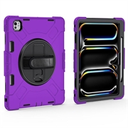 iPad Pro 13 2024/2025 Heavy Duty 360 Cover med Håndrem - Lilla
