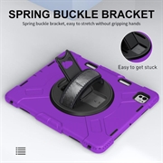 iPad Pro 13 2024/2025 Heavy Duty 360 Cover med Håndrem - Lilla