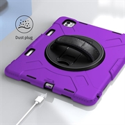 iPad Pro 13 2024/2025 Heavy Duty 360 Cover med Håndrem - Lilla