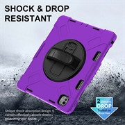 iPad Pro 13 2024/2025 Heavy Duty 360 Cover med Håndrem - Lilla