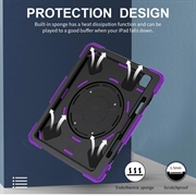iPad Pro 13 2024/2025 Heavy Duty 360 Cover med Håndrem - Lilla
