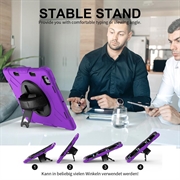 iPad Pro 13 2024/2025 Heavy Duty 360 Cover med Håndrem - Lilla