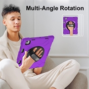 iPad Pro 13 2024/2025 Heavy Duty 360 Cover med Håndrem - Lilla