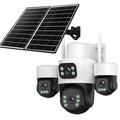 Hi2-Solar 4G sikkerhedskamera med 4 linser - hvid