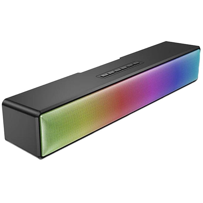 HiFi Stereo Soundbar-højtaler med RGB-Lys BT601 10W - Sort