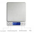 Precesion digital køkkenvægt - 3000g/0.1g - Sølv
