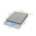 Precesion digital køkkenvægt - 3000g/0.1g - Sølv