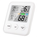 TS-9909 Digitalt Termometer / Fugtighedsmåler med Høj Præcision - Hvid