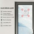 Dør-/vinduesalarm med høj følsomhed - 130dB glasbrudsdetektor med fjernbetjening