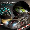 RC-driftbil med høj hastighed og sprayeffekt - sort
