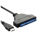 Højhastigheds USB-C til SATA 2.5" Kabeladapter - Sort