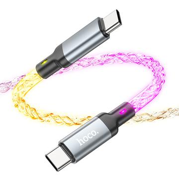 Hoco U112 Shine 60W USB-C / USB-C-kabel - 1m - grå