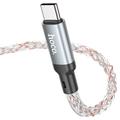 Hoco U112 Shine 60W USB-C / USB-C-kabel - 1m - grå