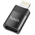 Hoco UA17 Lightning/USB-C Adapter - USB 2.0, 5V/2A - Sort