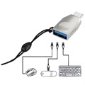 Hoco UA9 USB 3.1 Type-C / USB 3.0 OTG Adapter - Sølv