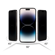 iPhone 15 Hofi Anti Spy Pro+ Privacy Skærmbeskyttelse Hærdet Glas - 9H - Sort Kant