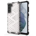 Honeycomb Armored Samsung Galaxy S21 FE 5G Hybrid Cover - Gennemsigtig