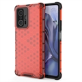 Xiaomi 11T/11T Pro Honeycomb Armored Hybrid Cover - Rød