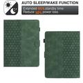 Honeycomb-mønstret universelt tablet-etui med kortholdere - 10" - Army Grøn