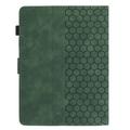 Honeycomb-mønstret universelt tablet-etui med kortholdere - 10" - Army Grøn