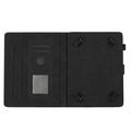 Honeycomb-mønstret universelt tablet-etui med kortholdere - 10" - Sort