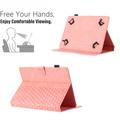 Honeycomb-mønstret universelt tablet-etui med kortholdere - 10" - Pink