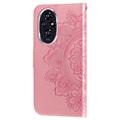 Honor 200 Mandala Series Etui med Pung - Pink