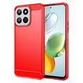 Honor 200 Smart/X7c 4G/5G Børstet TPU Cover - Karbonfiber