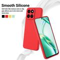 Honor 200 Smart/X7c 4G/5G Flydende silikone cover med håndrem - rød