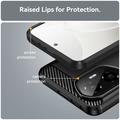 Honor 300 Børstet TPU Cover - Karbonfiber - Sort