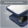 Honor 300 Børstet TPU Cover - Karbonfiber - Blå