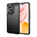 Honor 400 Pro Børstet TPU Cover - Karbonfiber - Sort
