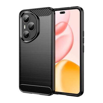Honor 400 Pro Børstet TPU Cover - Karbonfiber - Sort